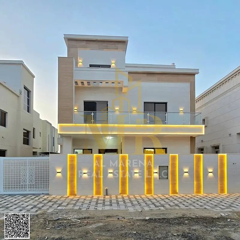 Luxury villa for sale in Al Yasmin – five master bedrooms with a majlis, two living rooms and a roof terrace at a special price