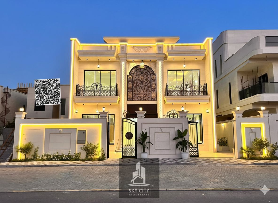 Luxury villas in Ajman for sale, freehold for life, you can obtain a golden visa.
