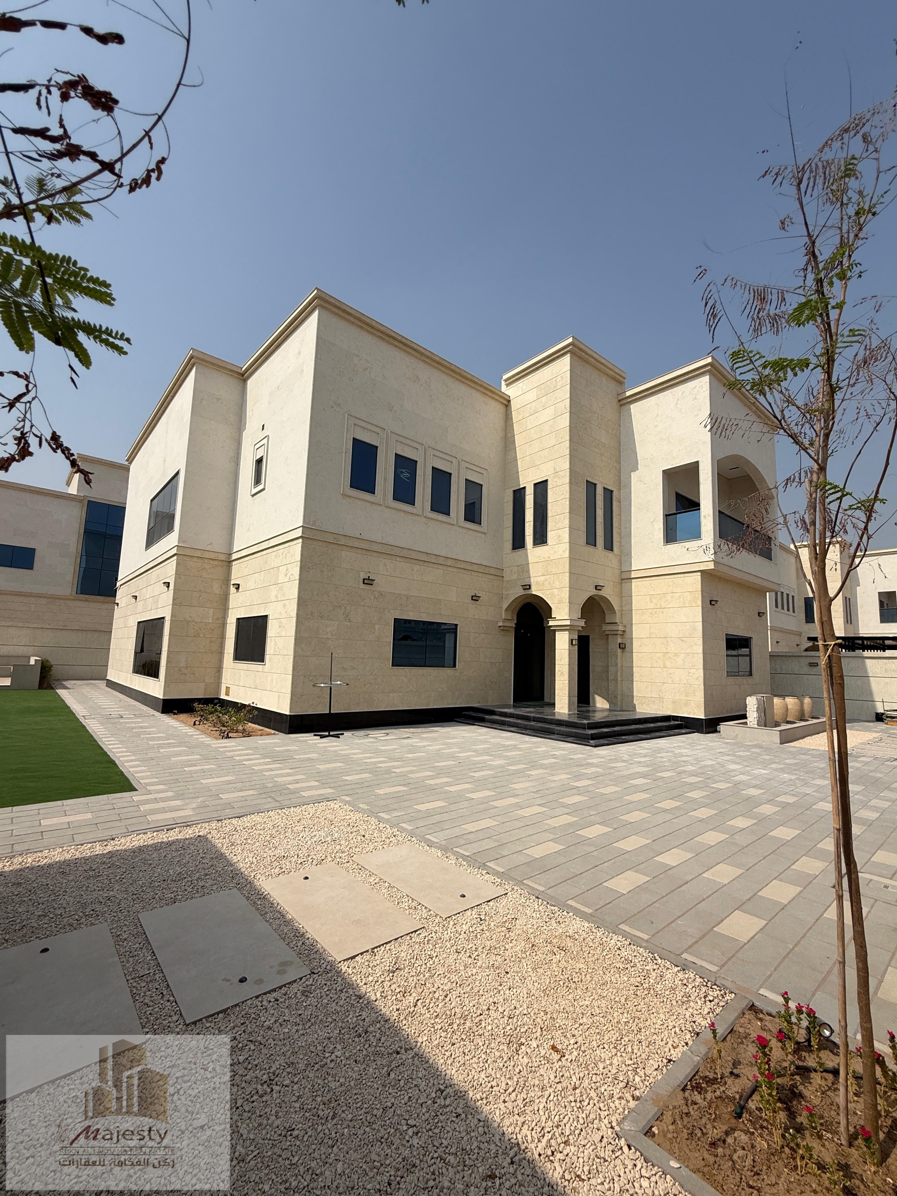Luxury Villa for Sale in Al Hoshi – 10,000 Sq. Ft, Elevator, Marble Finishes, Garden & Waterfall, Prime Location Near Al Nouf & Al Hoshi Bridge