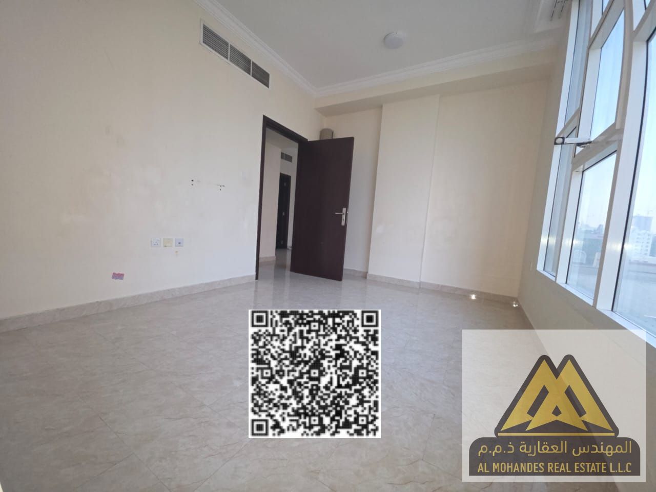 One bedroom and living room with balcony