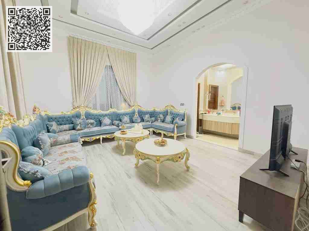 Brand new fully furnished five master bedroom villa Hall Majlis Kitchen Maidroom Parking area Garden area Al yasmeen ajman 140000