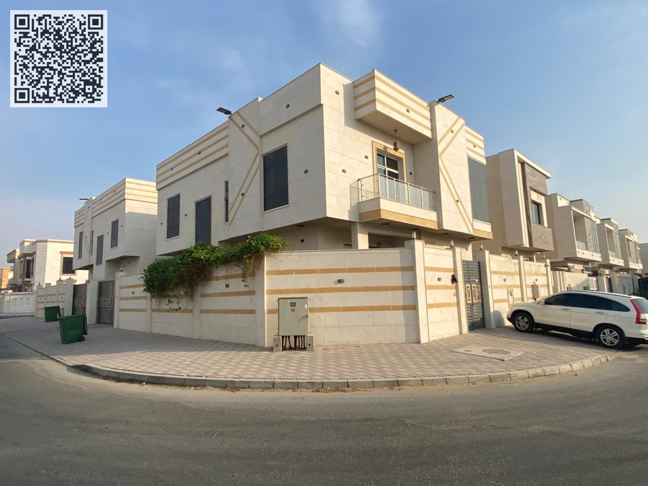Corner five master bedroom villa is available for rent in al yasmeen ajman