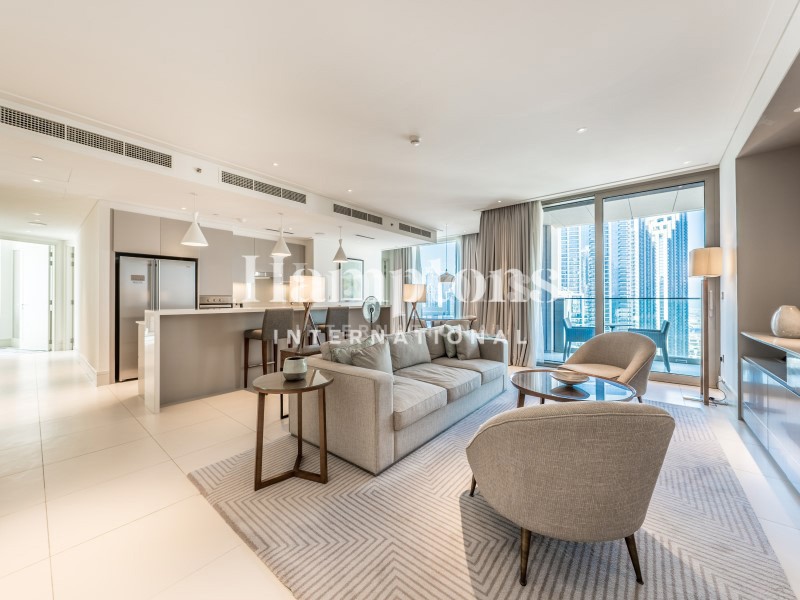 Largest 2BR|Study| Burj Khalifa View | High Floor