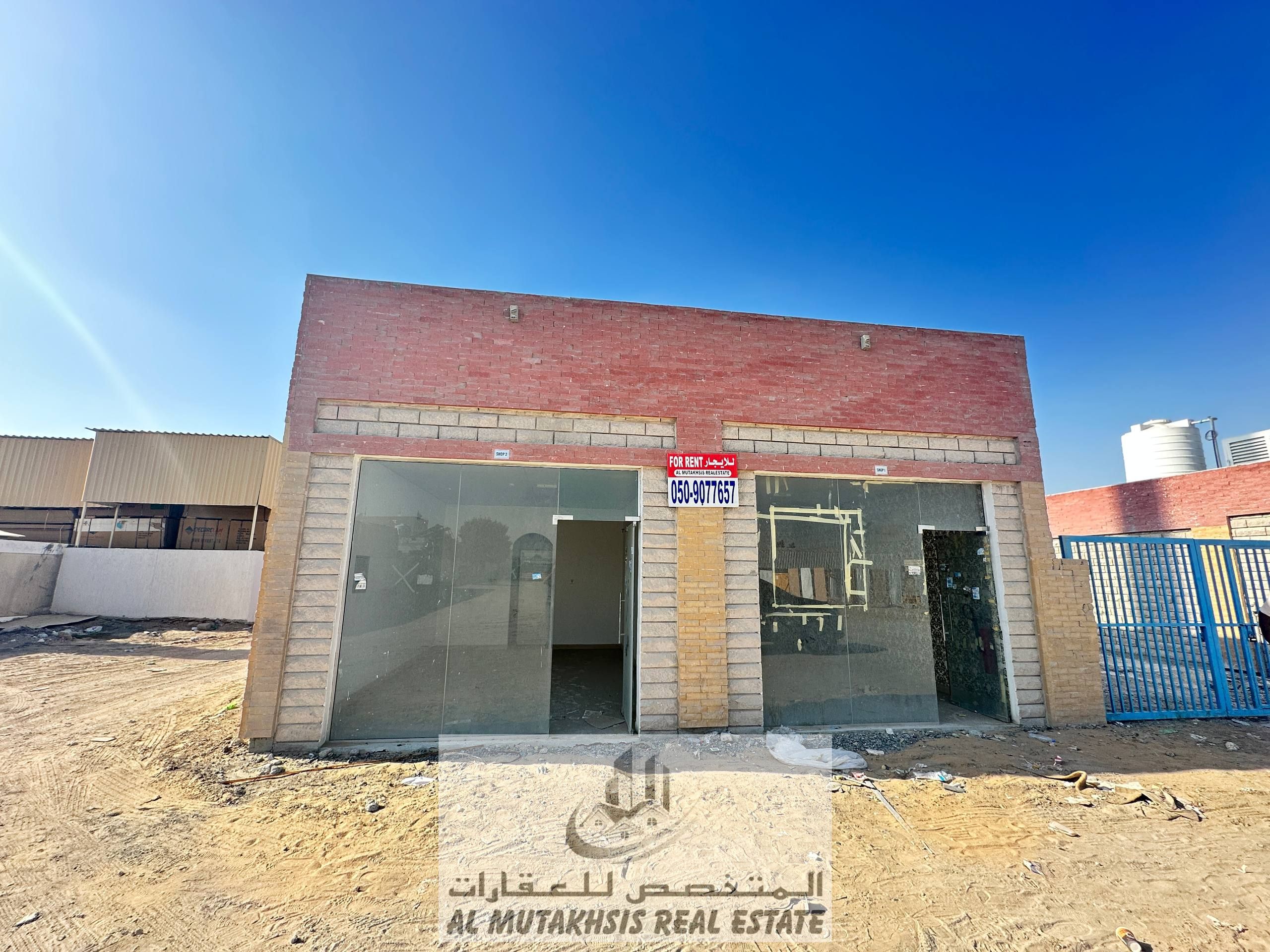 For rent 2shops in Al Saja Industrial Area Sharjah, prime location