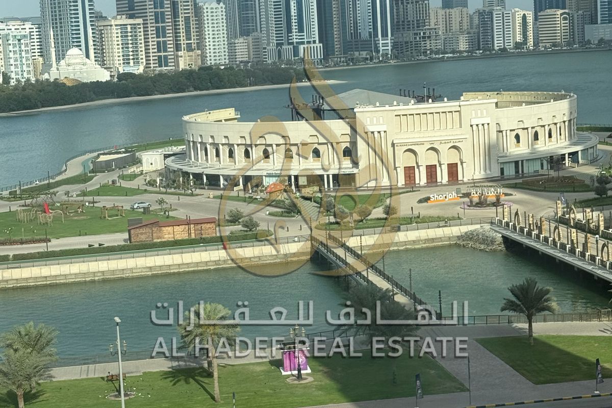 3 Bedroom Apartment for Rent in Al Majaz 3, Sharjah | Second Row from Khalid Lake | 3 Balconies | Family Building