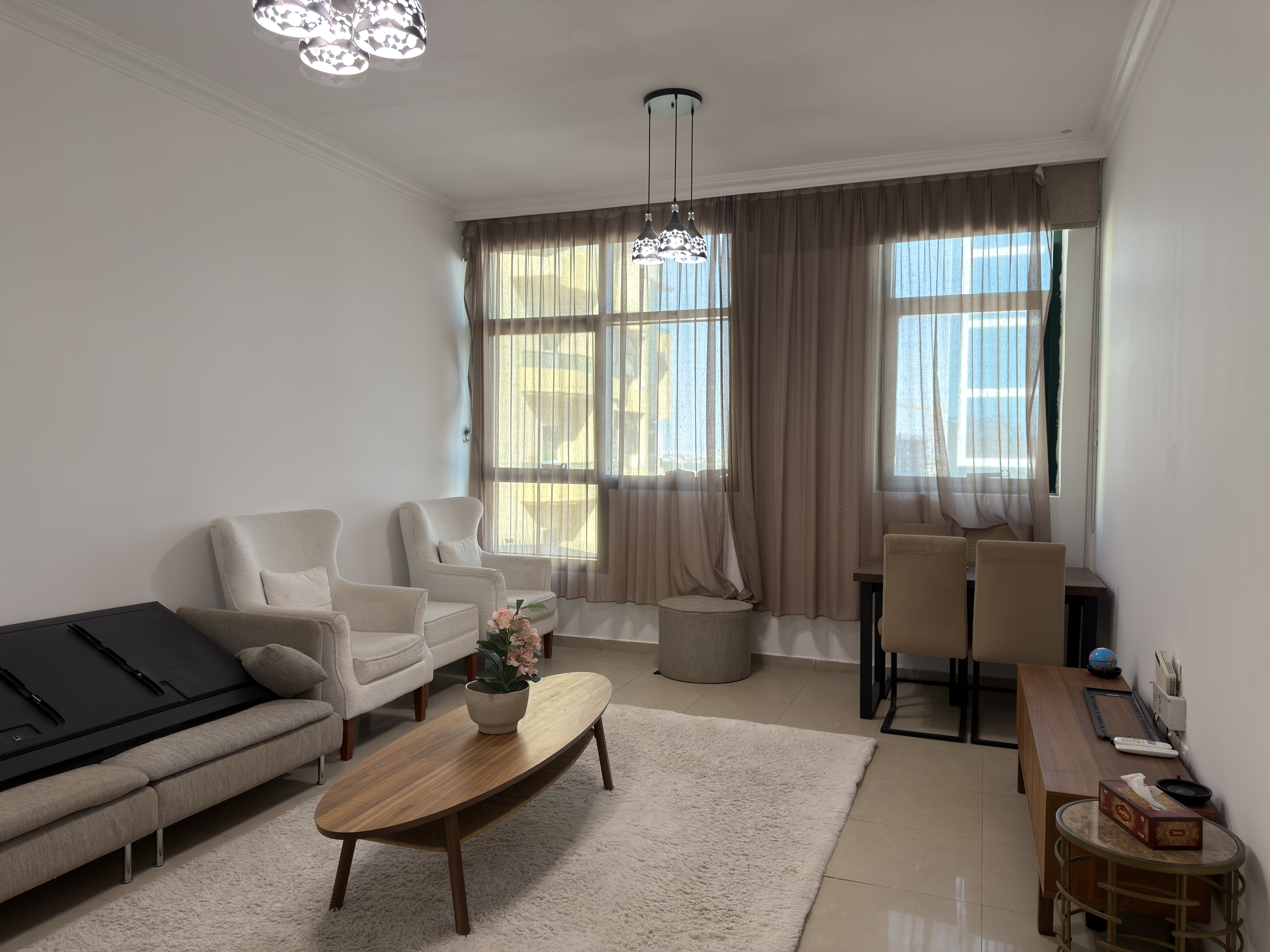 FOR RENT FURNISHED 1 BEDROOM AND HALL IN AL RASHIDYAH TOWER