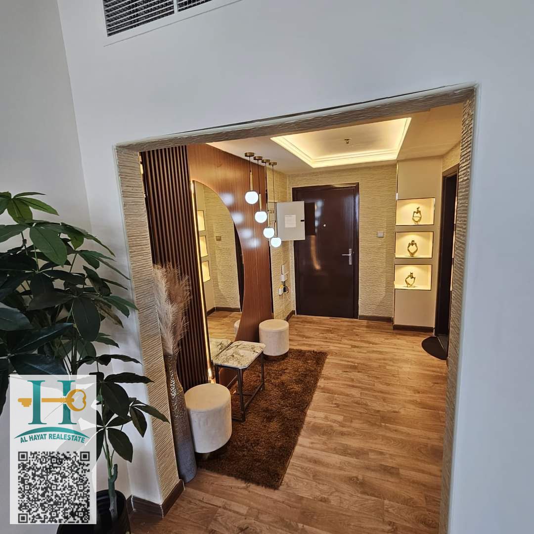 For sale in Ajman, two rooms and a lounge of Al-Harizon Towers