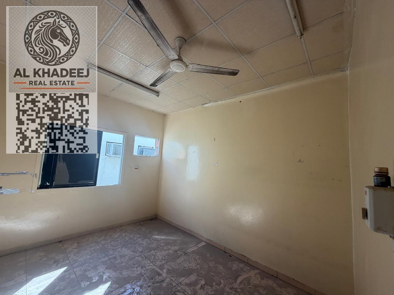 A property designated for workers' accommodation with prefabricated units located in Al Jurf 1 area near the local market and the Chinese market