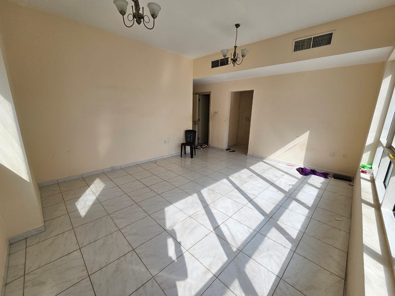 Very large 3BR apartment in Al Taawun with balcony, store room, built-in wardrobes, free parking, AED 59,880 on 6 cheques.