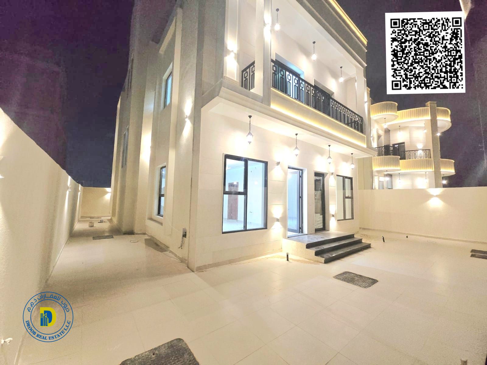 Luxury villa for sale, 5 bedrooms, majlis, living room, and roof terrace. Al-Haliyo 2. Price includes registration and ownership fees. Very attractive