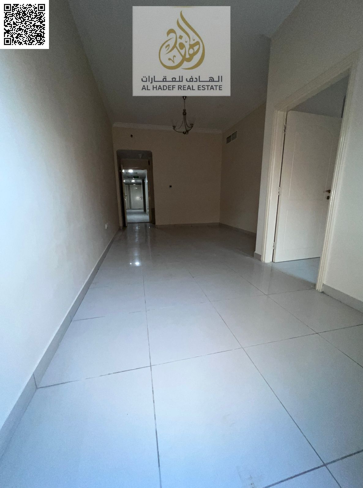 Annual Rent: Spacious 1-Bedroom Apartment with Living Room, Balcony with Open View, Excellent Finishing, Central AC and Free Maintenance in Al Naeemiy