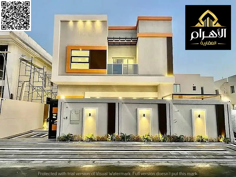 Villa with all registration and ownership fees included, on the main street, ready to move in, in one of the most prestigious areas of Ajman, freehold