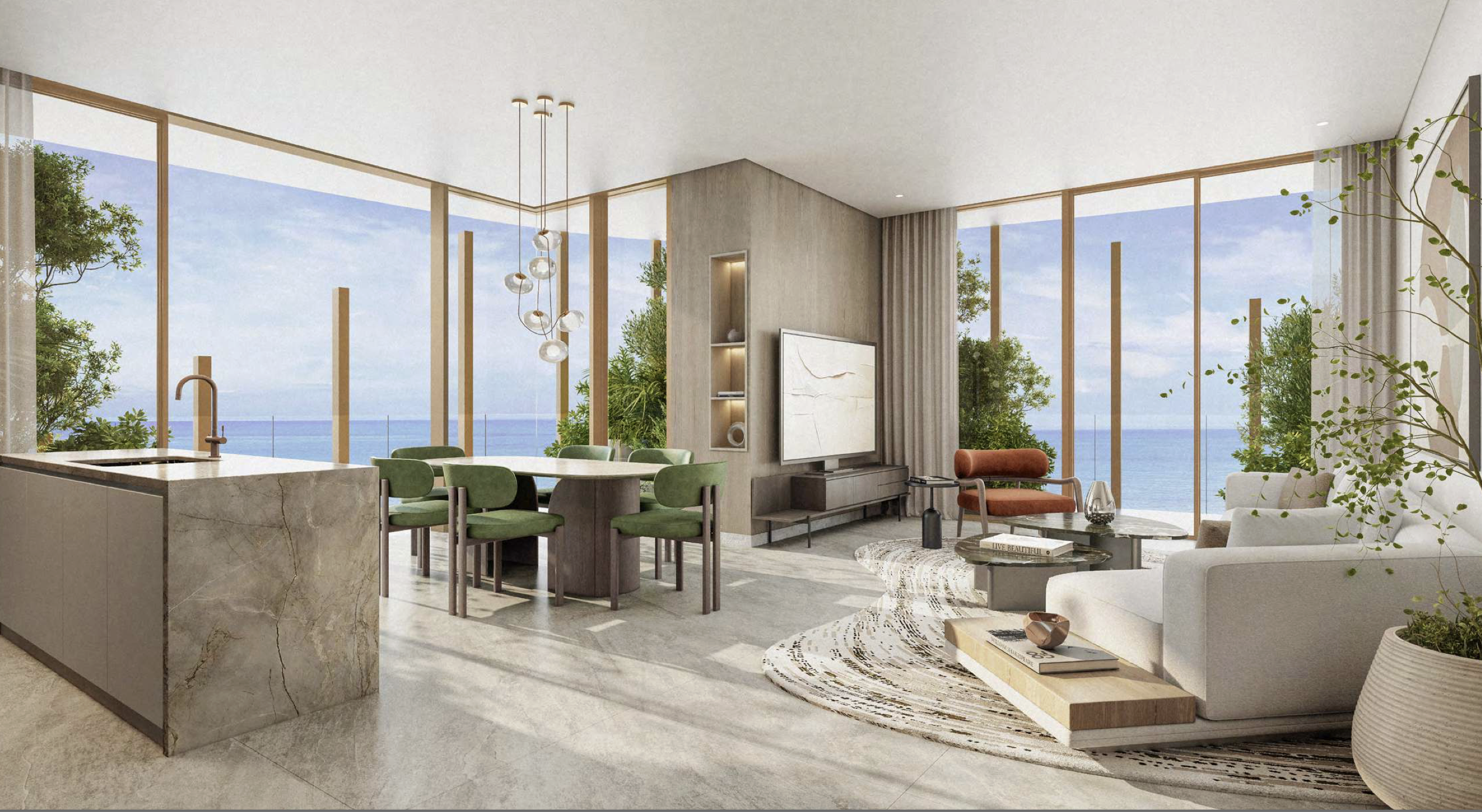 Ocean sunset view unit / premium developer / forest district