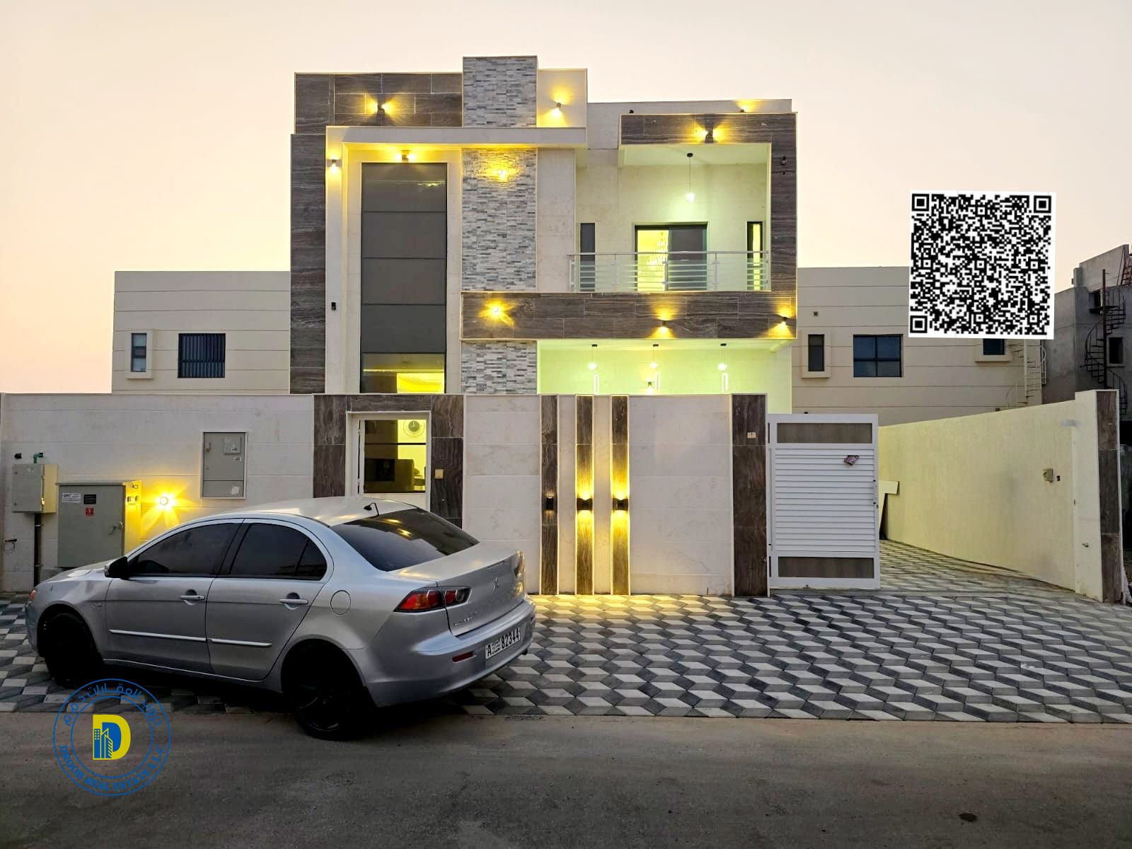 For sale: Modern 4-bedroom villa, including electricity, water, and AC. in Al Yasmeen area, Ajman. Freehold . Bank financing