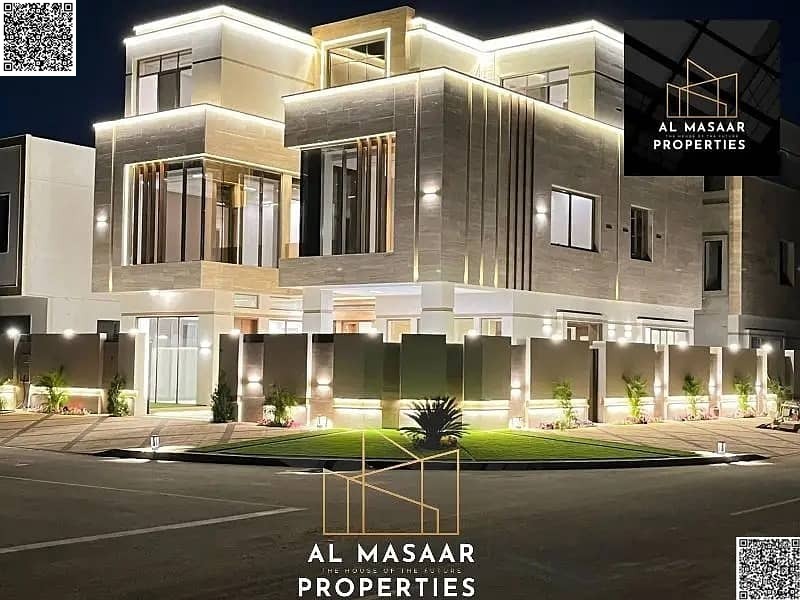 Modern 7-Bedroom Mansion in Al Yasmin – Complete Luxury with Royal Specifications | Corner Villa on Two Streets | Private Pool | Internal Elevator | R