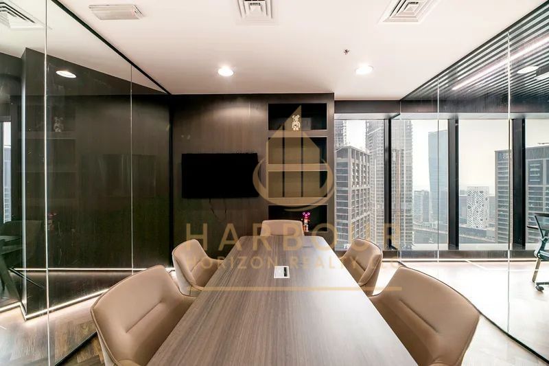 Furnished Office For Rent With Glass Partitions