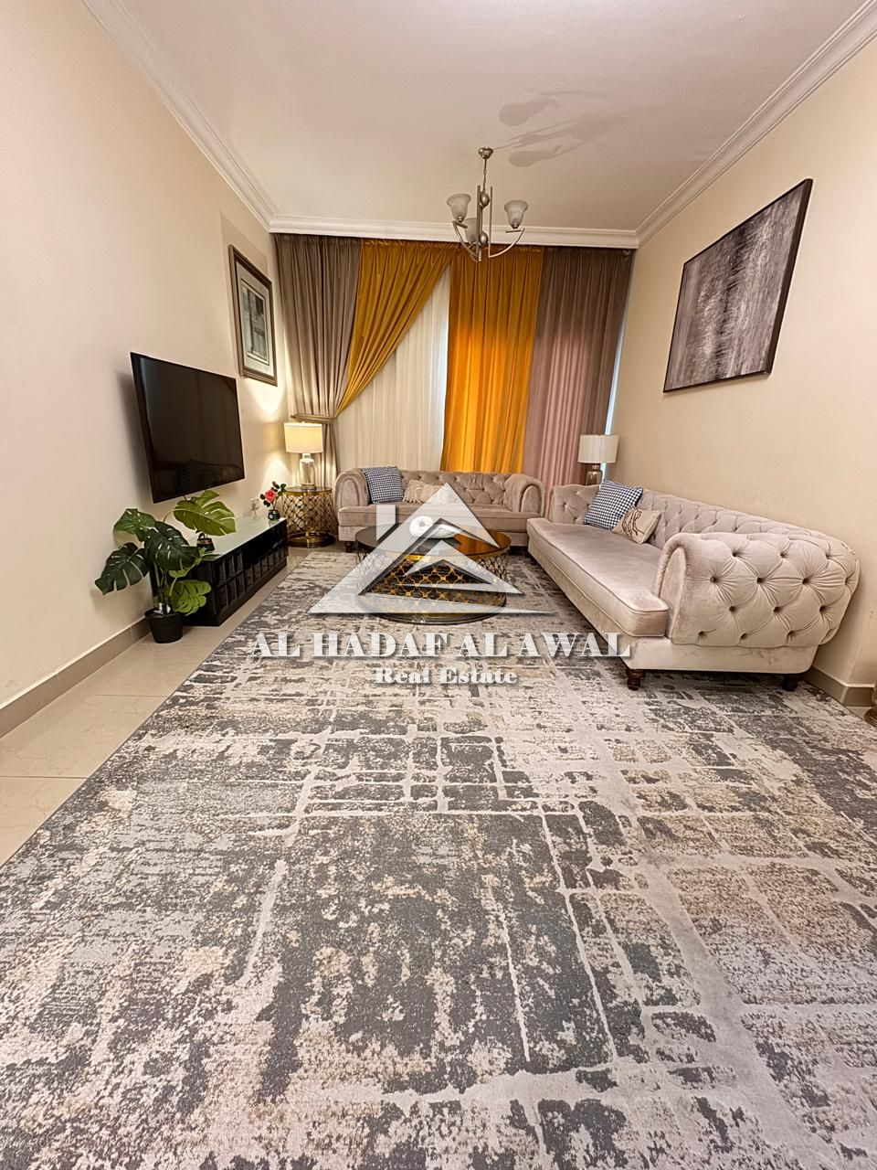 Sharjah, Al Taawun area, 5-bedroom houses with a living room, small maid's room, and balcony. Master bedrooms. Rent is 7000 AED including internet onl