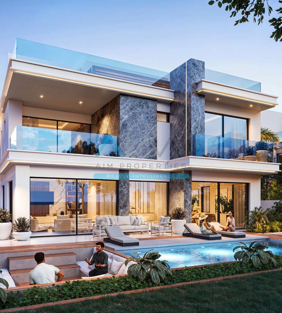 FLEXIBLE PAYMENT PLAN DAMAC ISLANDS 2 6BR WATER FRONT VILLA FOR SALE