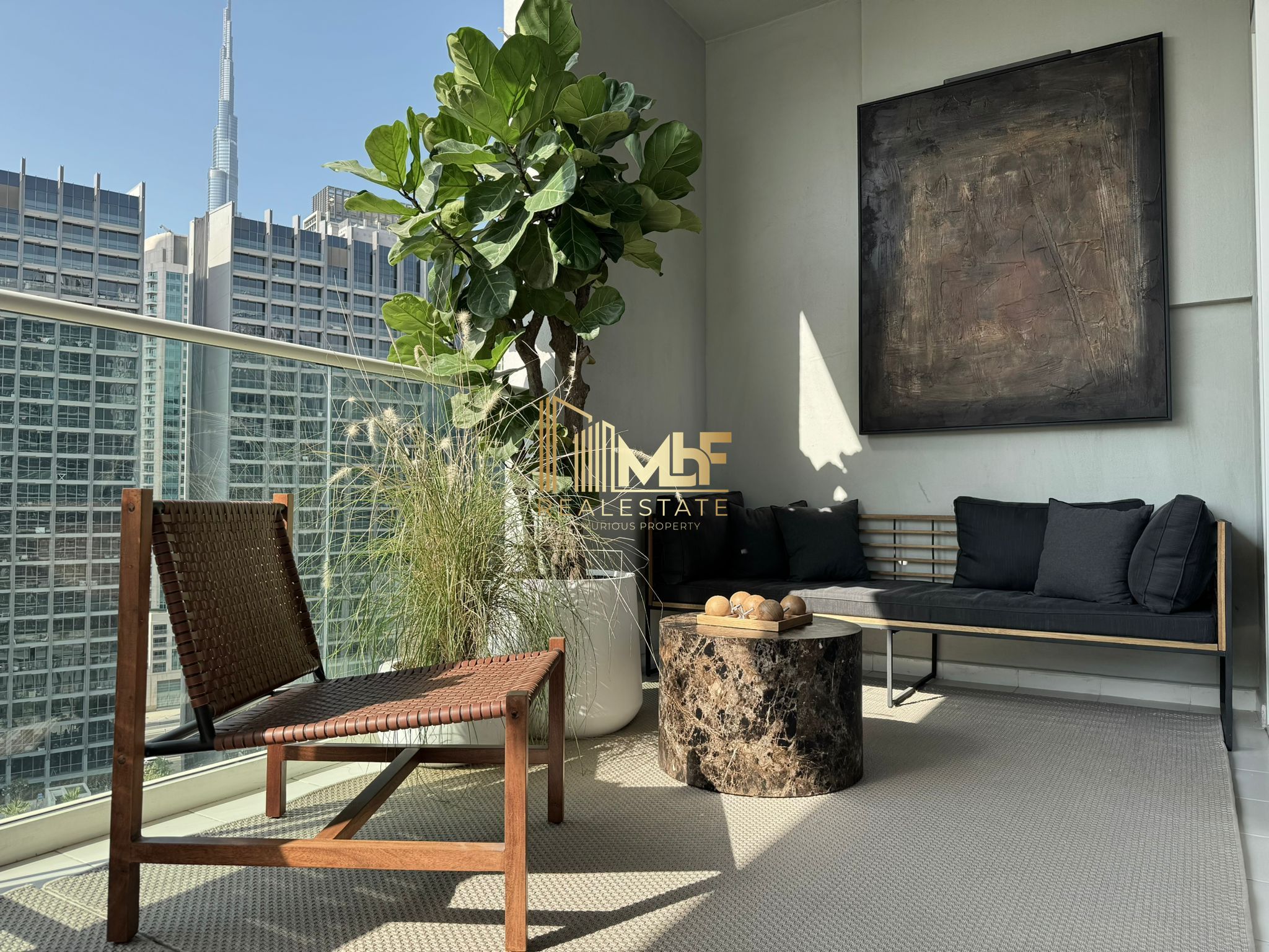 Luxury Upgraded 2-Bedroom | Designer Finish | Partial Burj Khalifa View | Vacant