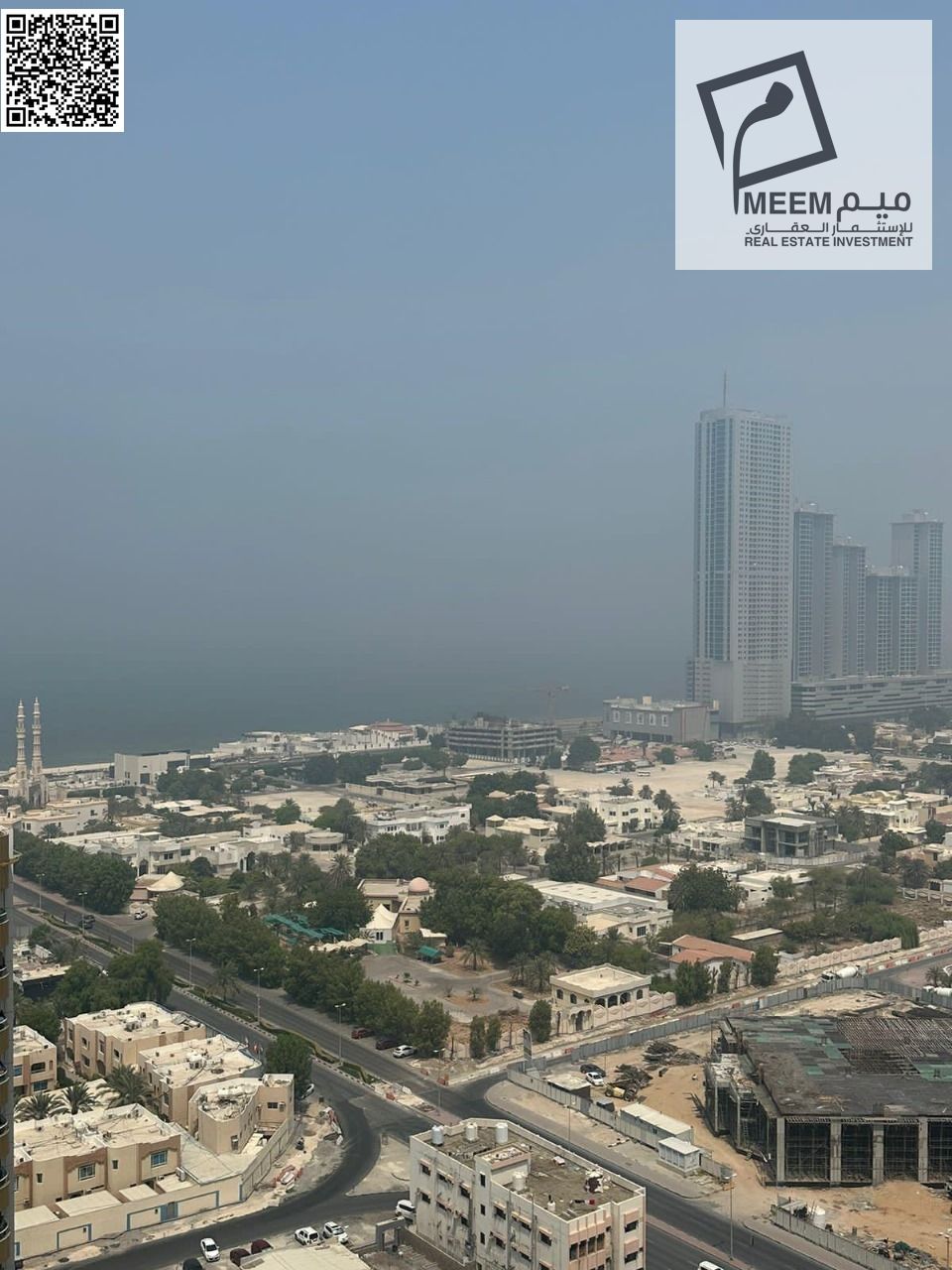 Apartment for sale in Ajman, one bedroom and living room, tower, installments available, excellent location near the Corniche, freehold ownership for