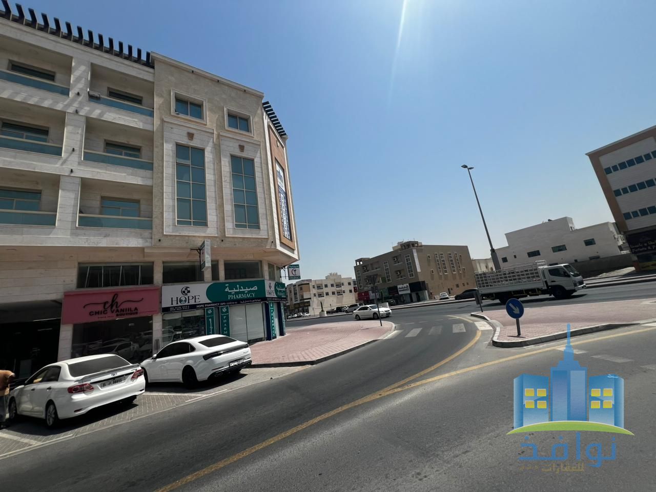 A two-bedroom apartment with en-suite bathrooms and a balcony, directly on Sheikh Zayed Road.