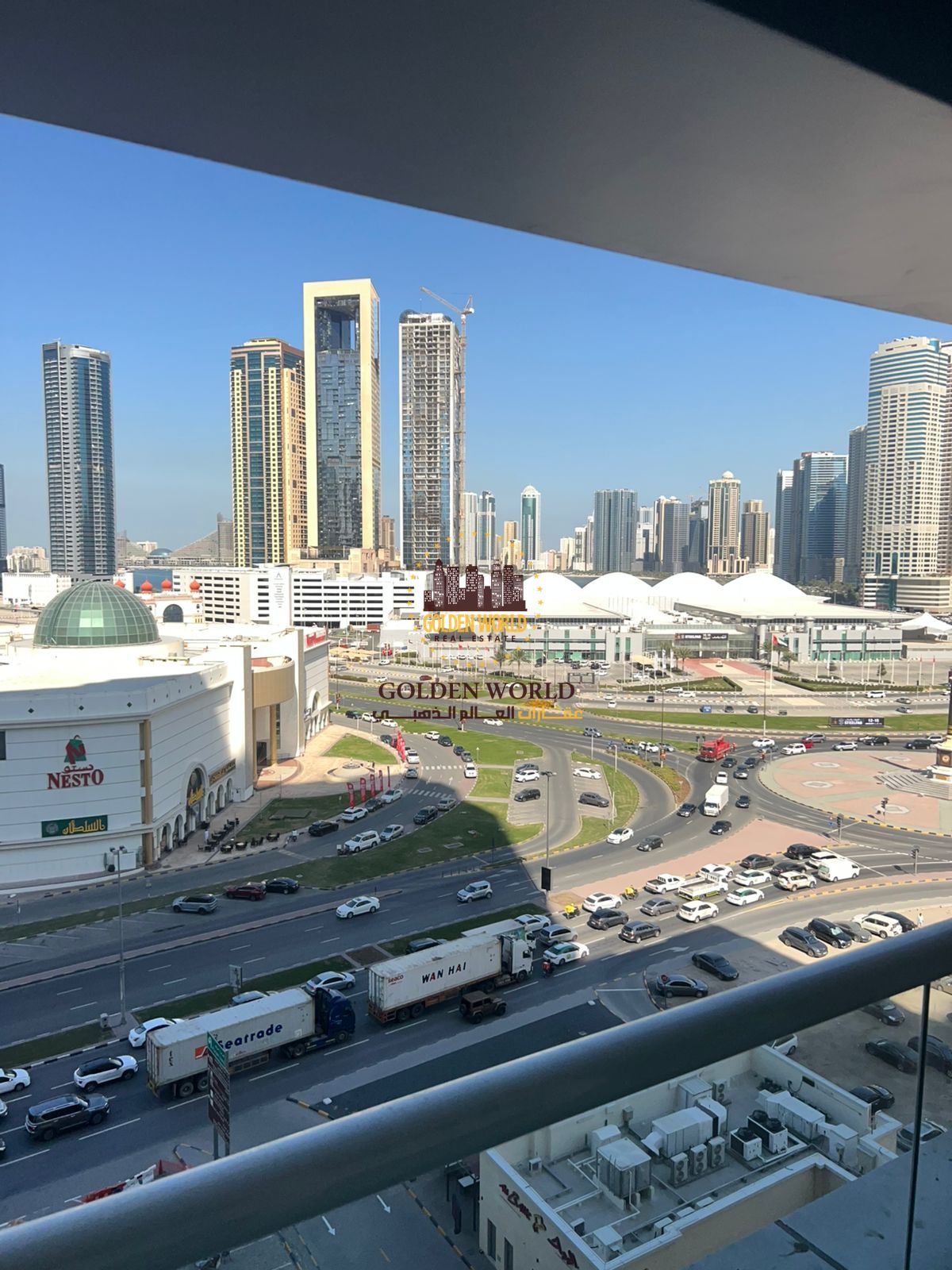 3 Bedroom Apartment with Balcony in Al Taawun, Open Panoramic View, Central AC, Gym & Pool, Close to Dubai Exit