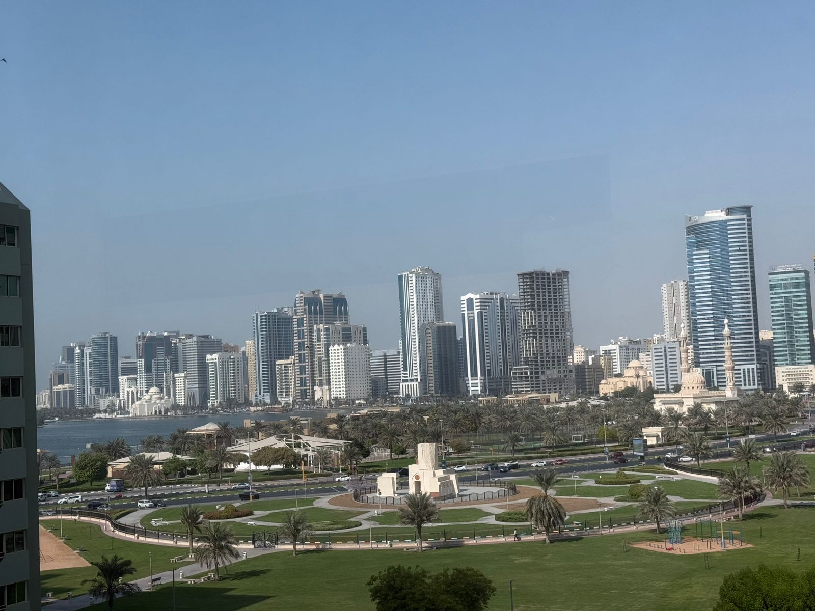 1 Bedroom + Living Room apartment for annual rent Al Majaz 2, spacious and practical, free air conditioning, large windows, and excellent finishing.