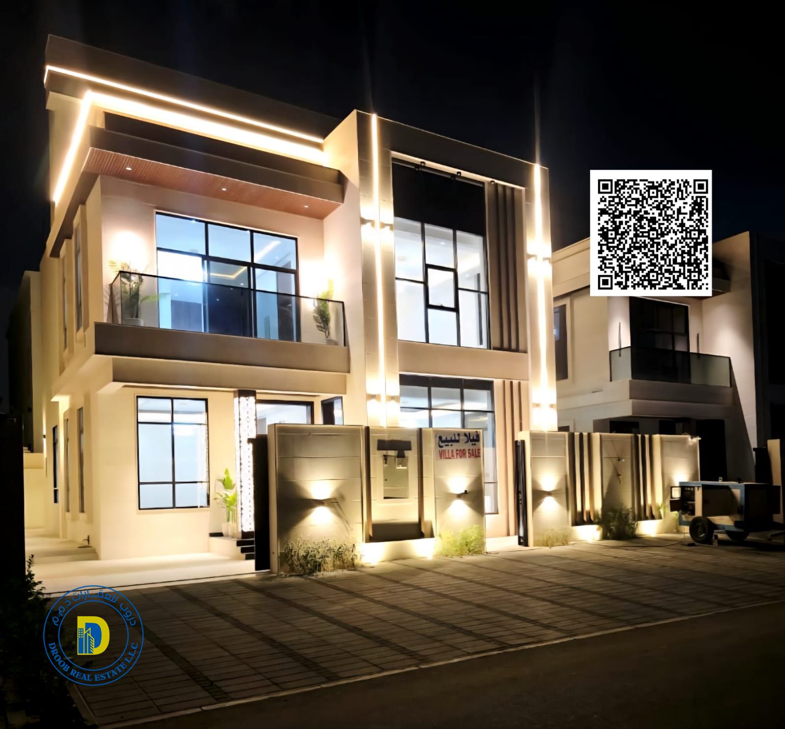 For sale: A stunning 6-bedroom villa in Al-Haliyo 2 area, featuring a living room, majlis, and roof terrace. Attractive price includes electricity, wa