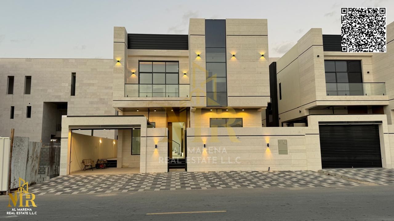 In Al Bahya, villa with 5 master bedrooms, majlis & living room, central AC, price includes registration fees, a great living opportunity!