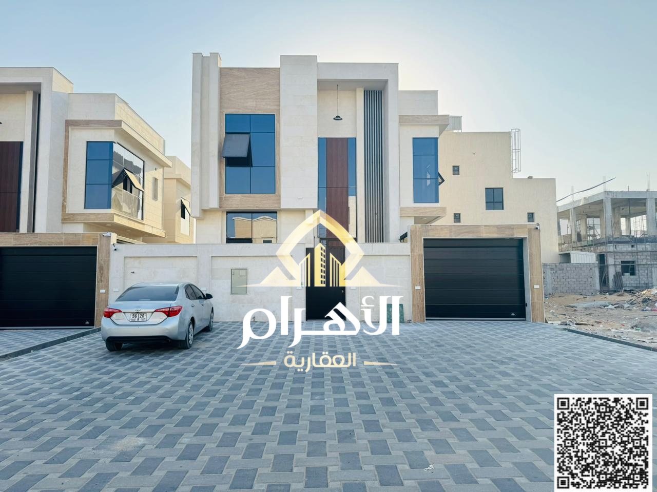Villa for sale directly from the owner, freehold, all nationalities, including registration and ownership fees. Two floors with a courtyard seating ar