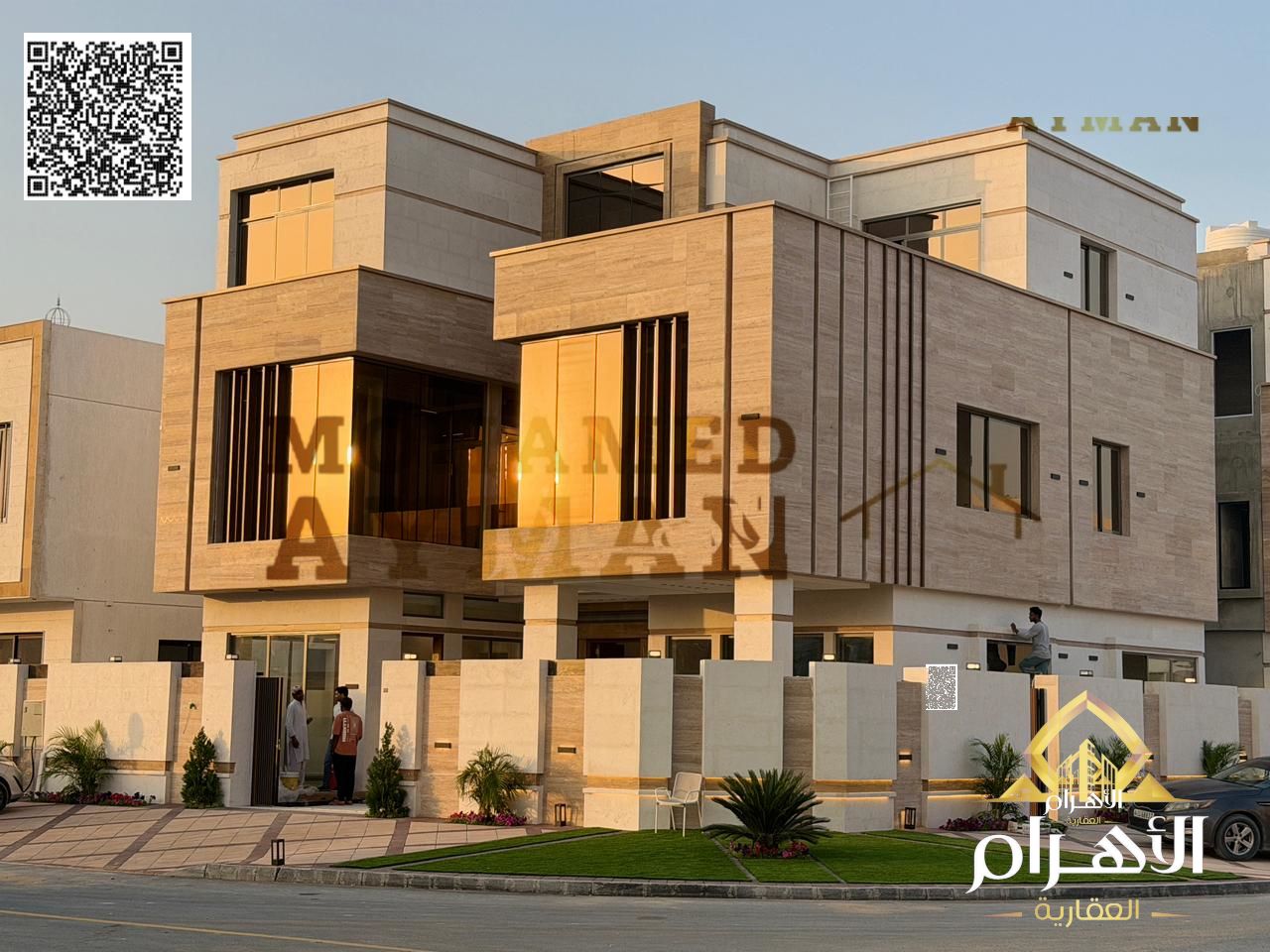Luxury Corner Villa – 3 Floors in Al Yasmeen | Land 3700 sqft | BUA 6000 sqft | 7 Master Bedrooms