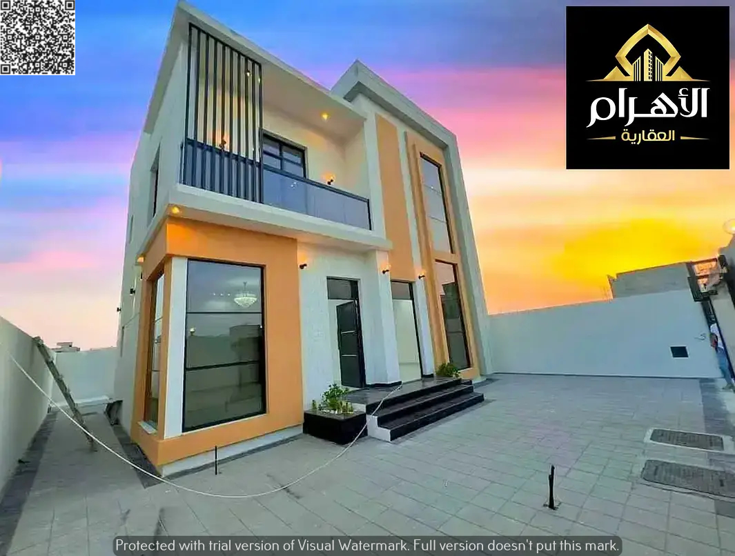 Villa with all registration and ownership fees included, ready to move in, in one of Ajman's most prestigious areas, freehold ownership.