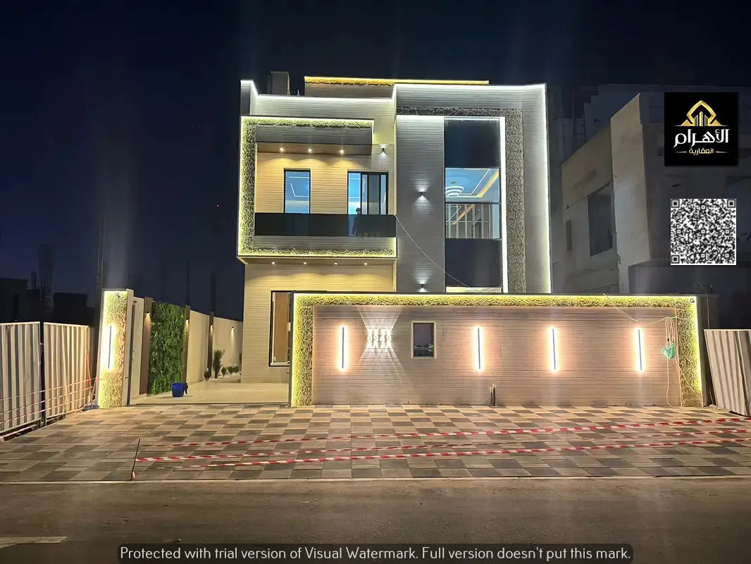 Your dream villa, including registration and ownership fees, two floors and a rooftop, close to all services and very near Sheikh Mohammed Bin Zayed R