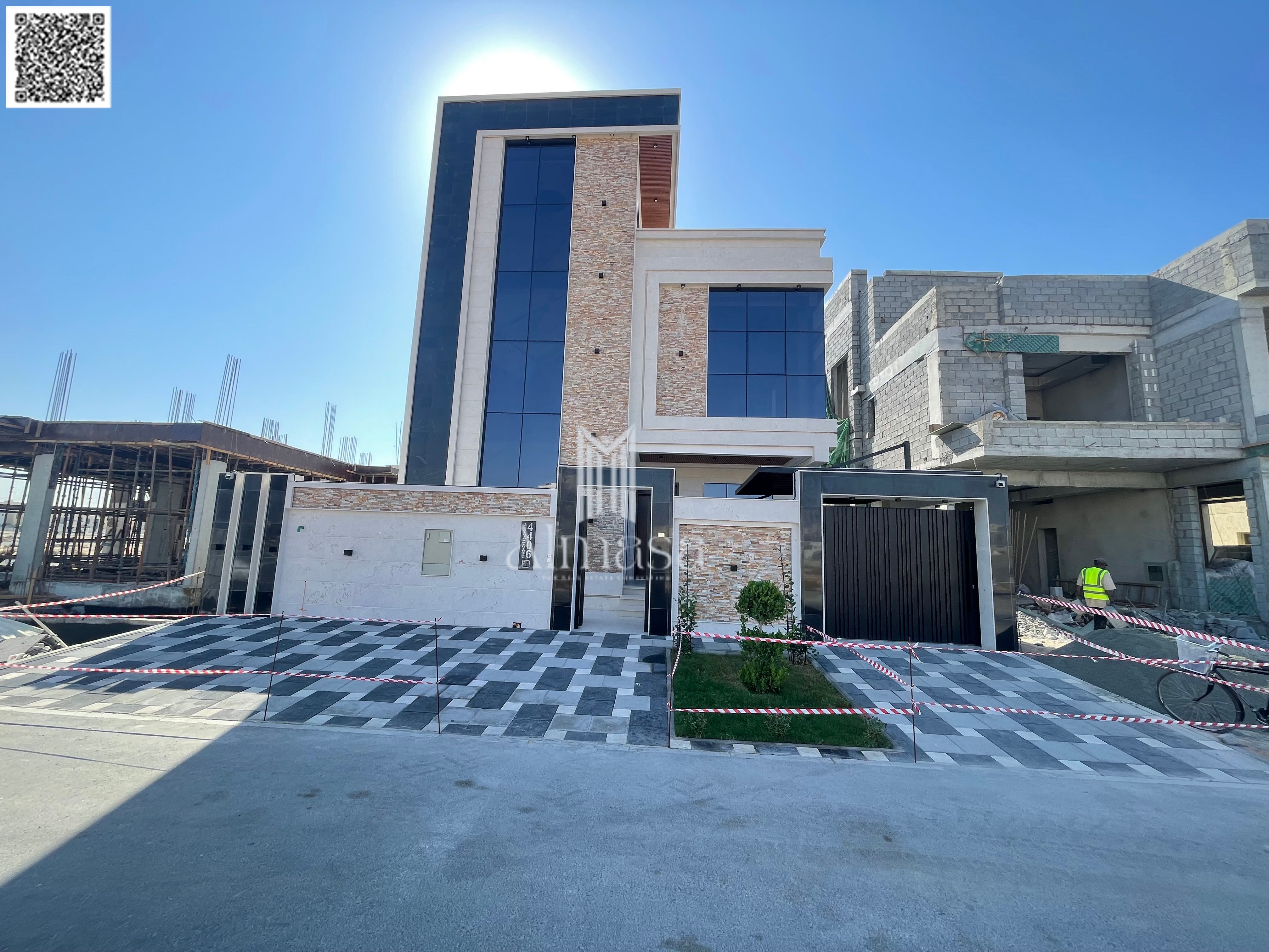 Modern 5BR villa in Al Yasmeen, Ajman with elegant stone façade
