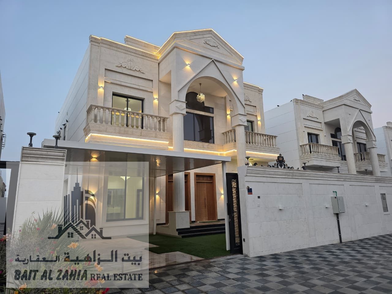 Luxury brand new villa with huge front yard for sale including air-conditioning and electricity