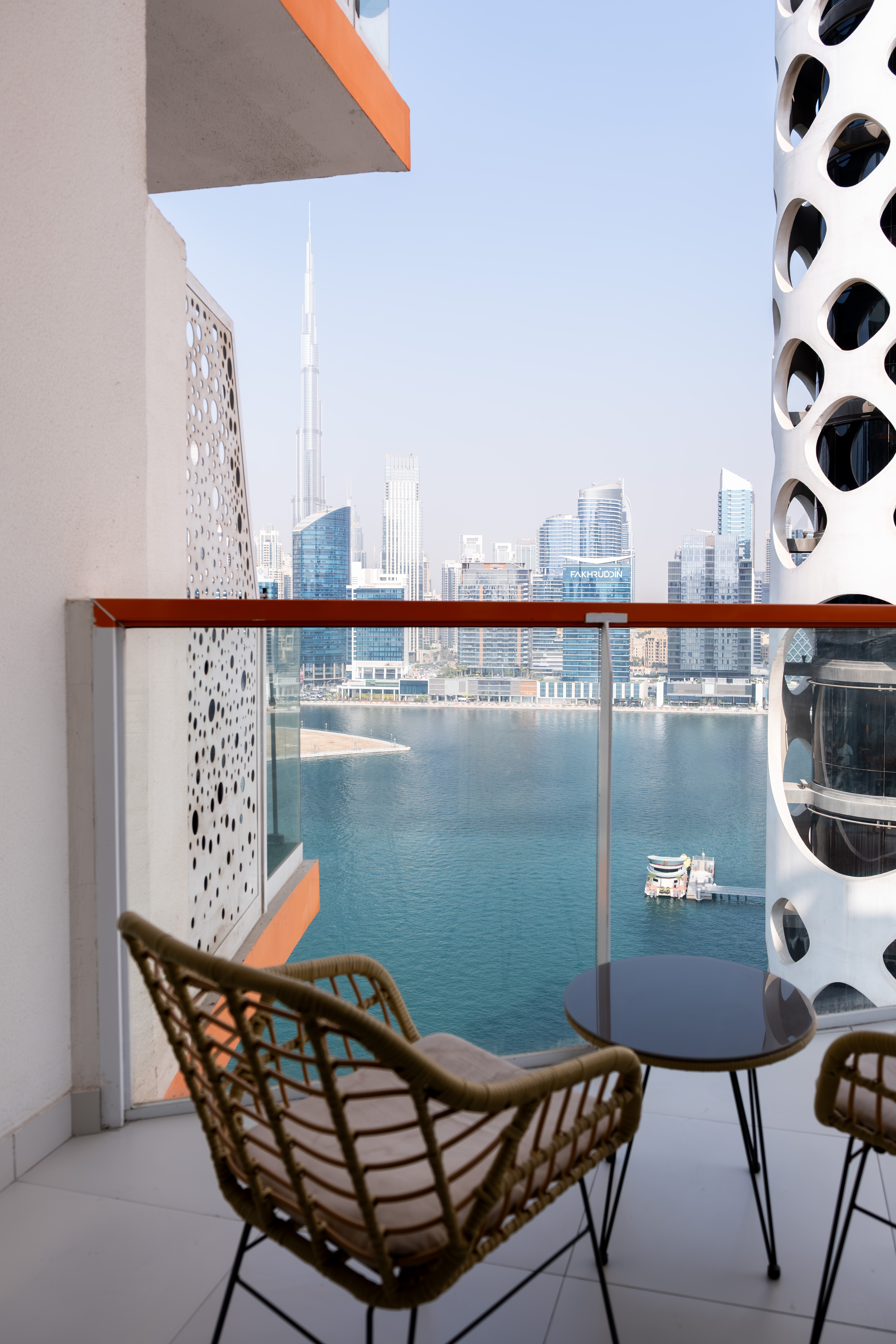 Furnished Studio with Balcony | Canal & Burj Khalifa View | Pool Gym | Bus Stop in front of the Building