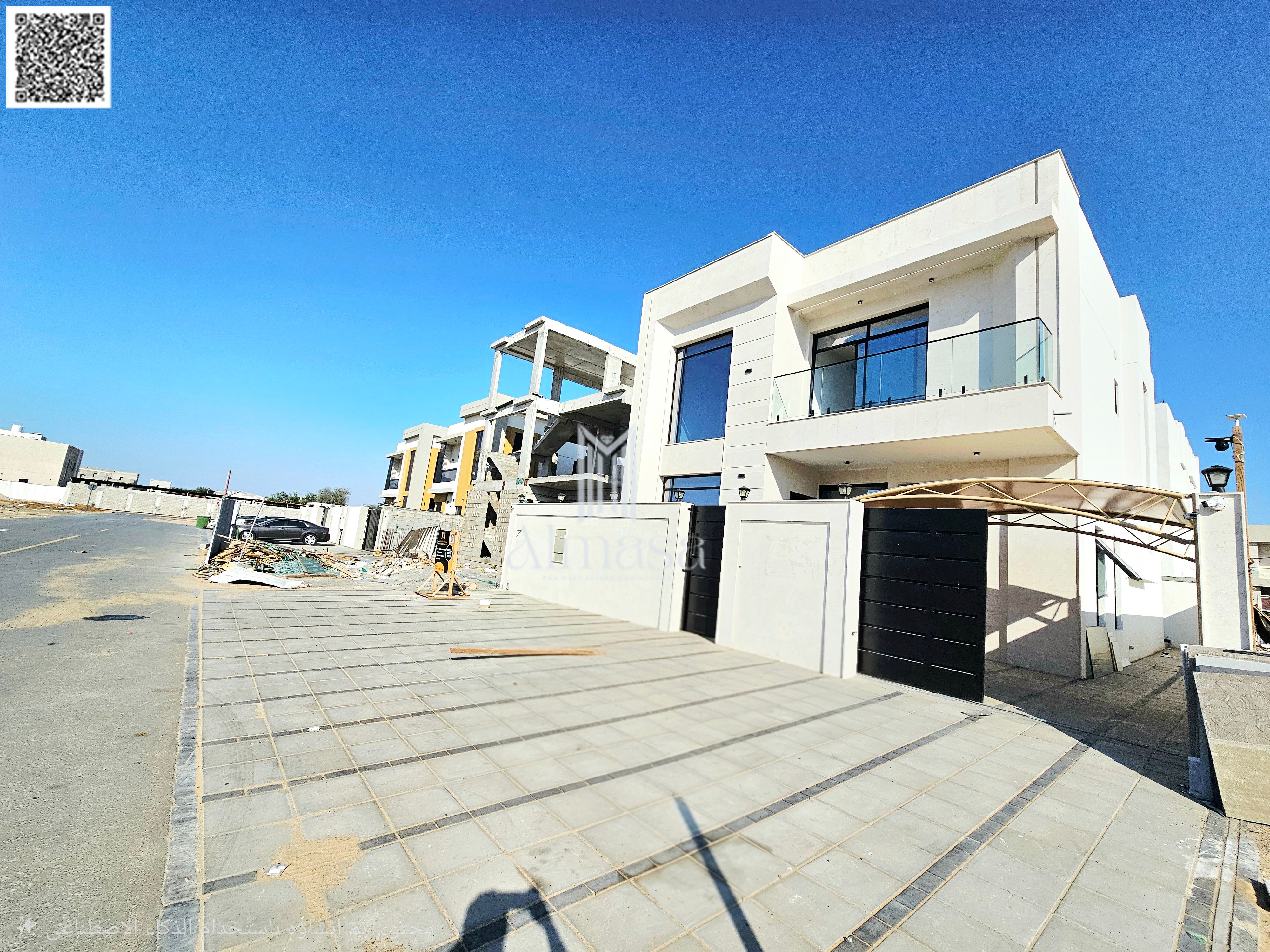 Modern villa with stone facade, quiet location, close to Mohammed Bin Zayed Road