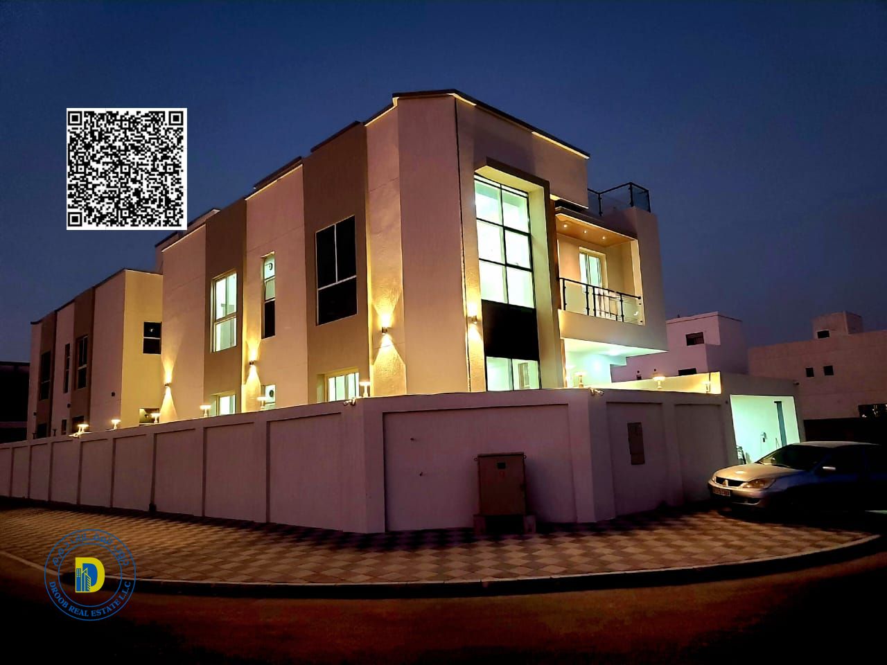 For sale: Al Yasmin villa, 6 bedrooms with a roof terrace , super deluxe finishing, freehold ownership, bank financing .