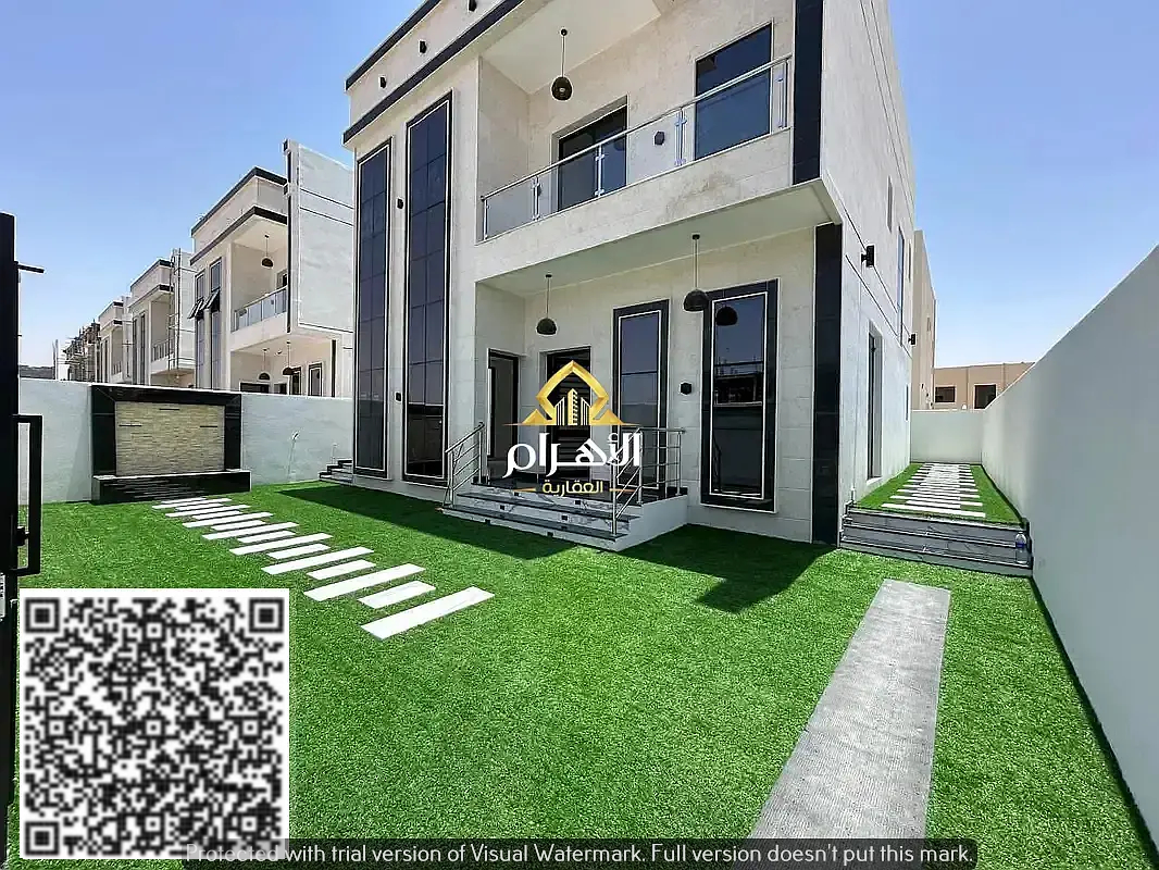 Villa in one of Ajman's most prestigious areas, freehold ownership for all nationalities, registration fees included.