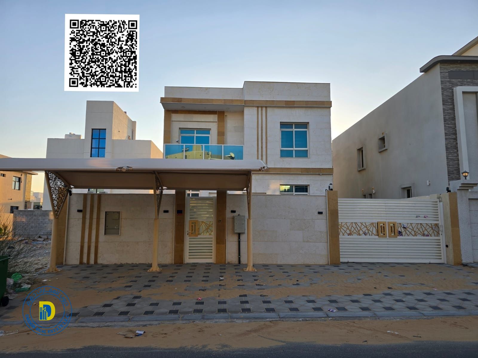 For sale: 3-bedroom villa in Al Zahia area. Price includes water, electricity, and air conditioning.
