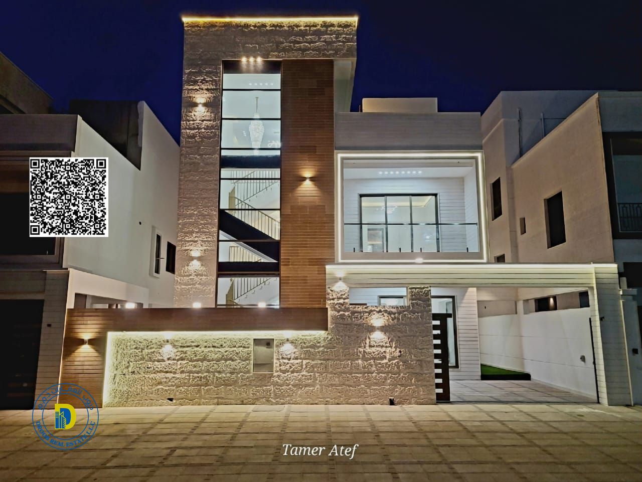 For sale: Modern villa with 6 bedrooms and a roof terrace in Al Bahia area. Super deluxe finishing. Freehold ownership. Bank financing available.