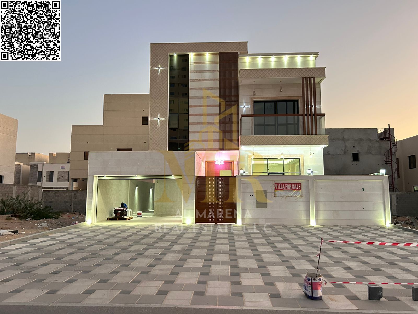 Villa for sale, including water, electricity, and air conditioning. Large setback. Top-quality finishes. Close to all essential services and amenities