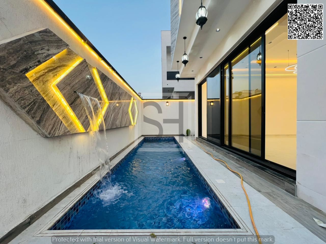 Villa for sale, including electricity, water, and air conditioning.
