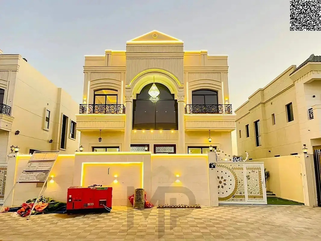 A luxurious classic villa for those seeking distinction, located on the main street, ready for immediate occupancy in one of Ajman's most prestigious