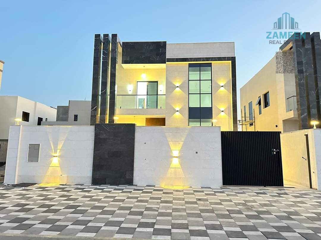 Modern Villa for Sale in Al Zahia (Ajman) - 4 Master Bedrooms, Price Includes Fees A golden opportunity to own a modern villa with a spacious desi