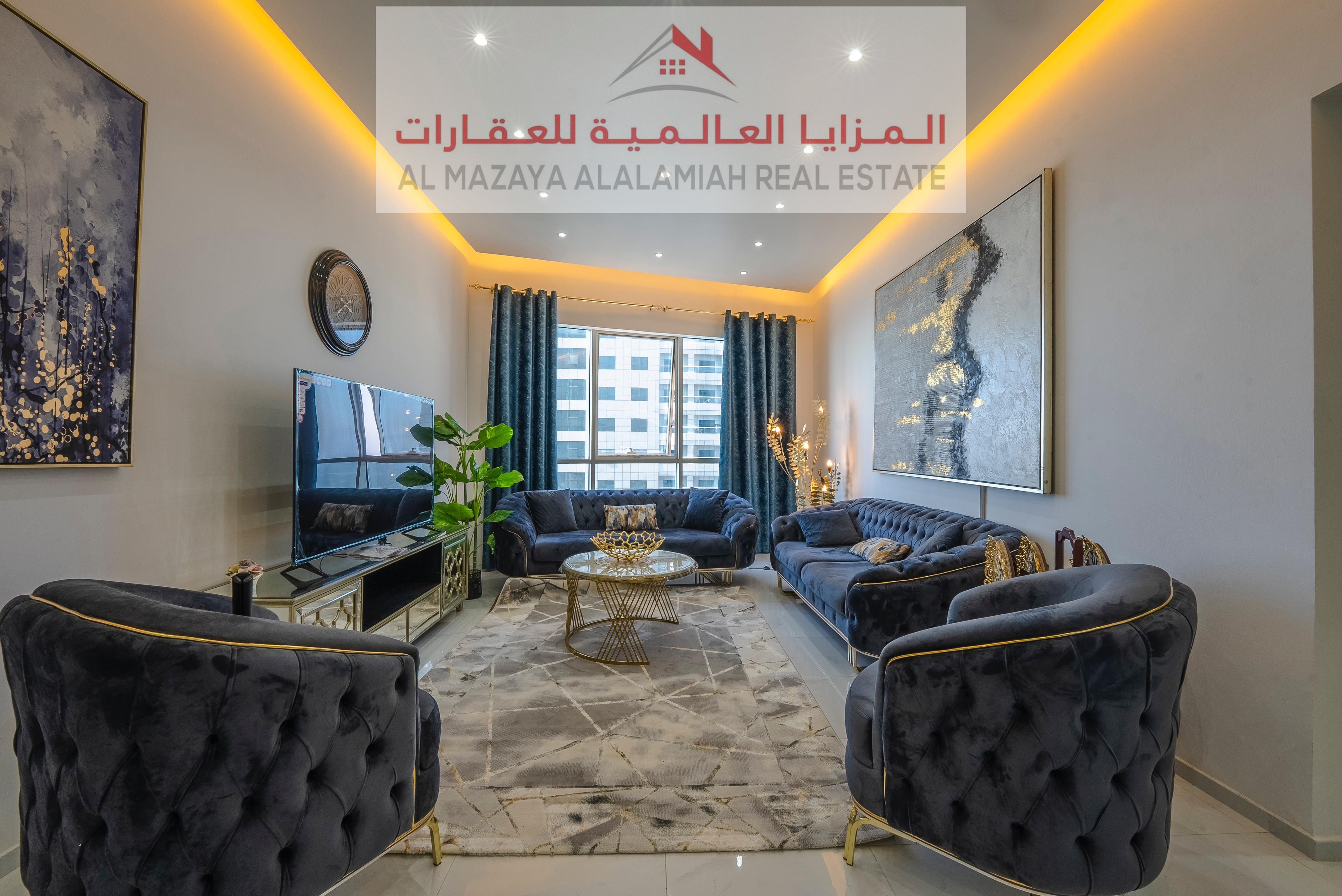 Super Deluxe 2-BR + Maid's Room in Sharjah Beach Tower 1 | Stunning Lake View