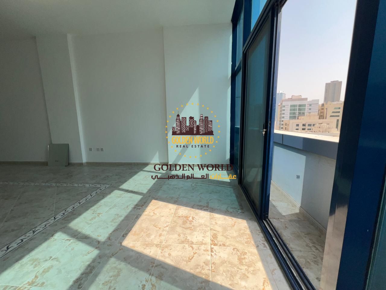 3BR apartment with balcony in Al Majaz 3 near Al Khan, maid’s room, laundry room, 4 bathrooms, free AC, parking, open view, 4 cheques.