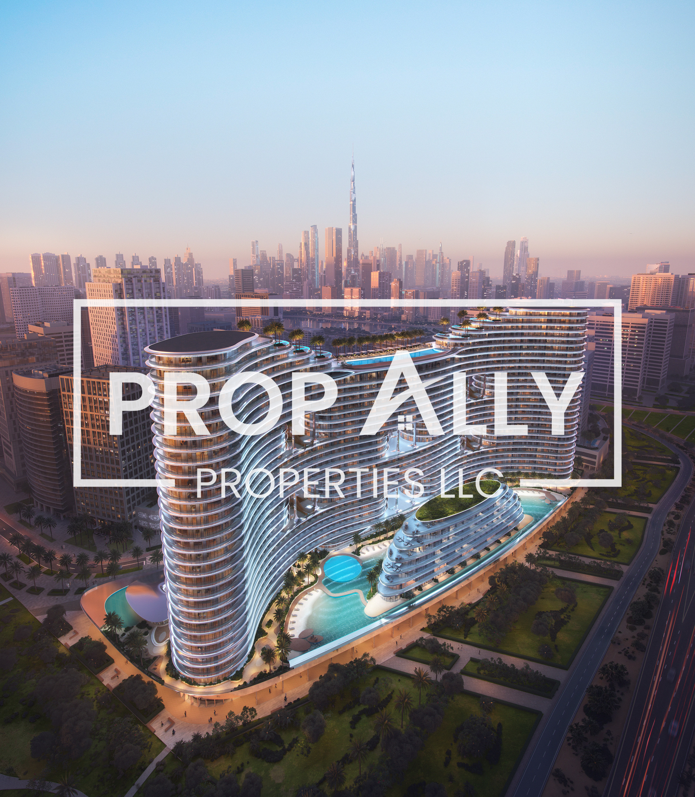 Binghatti Aquarise | 2 BHK Apartment | Powder room | Utility | Balcony | Business Bay, Dubai