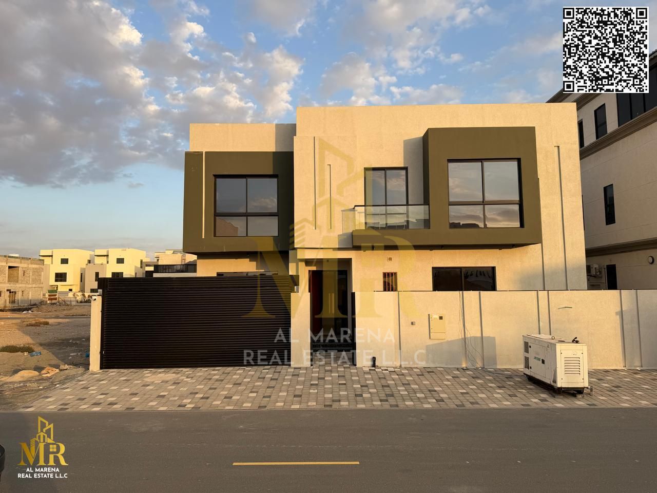 Super Modern 2-Floor Villa, 5 Master Bedrooms, prime location near Emirates Transit Rd, price includes AC, perfect opportunity for luxury living and i