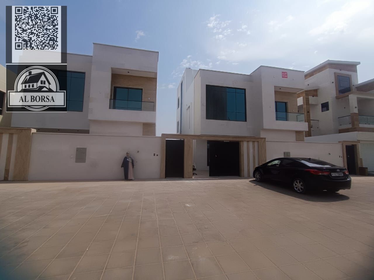 For rent in Al Yasmin, a villa with a ground floor, first floor, and roof, with a swimming pool inside the villa, 6 bedrooms, 8 bathrooms, balcony, ja